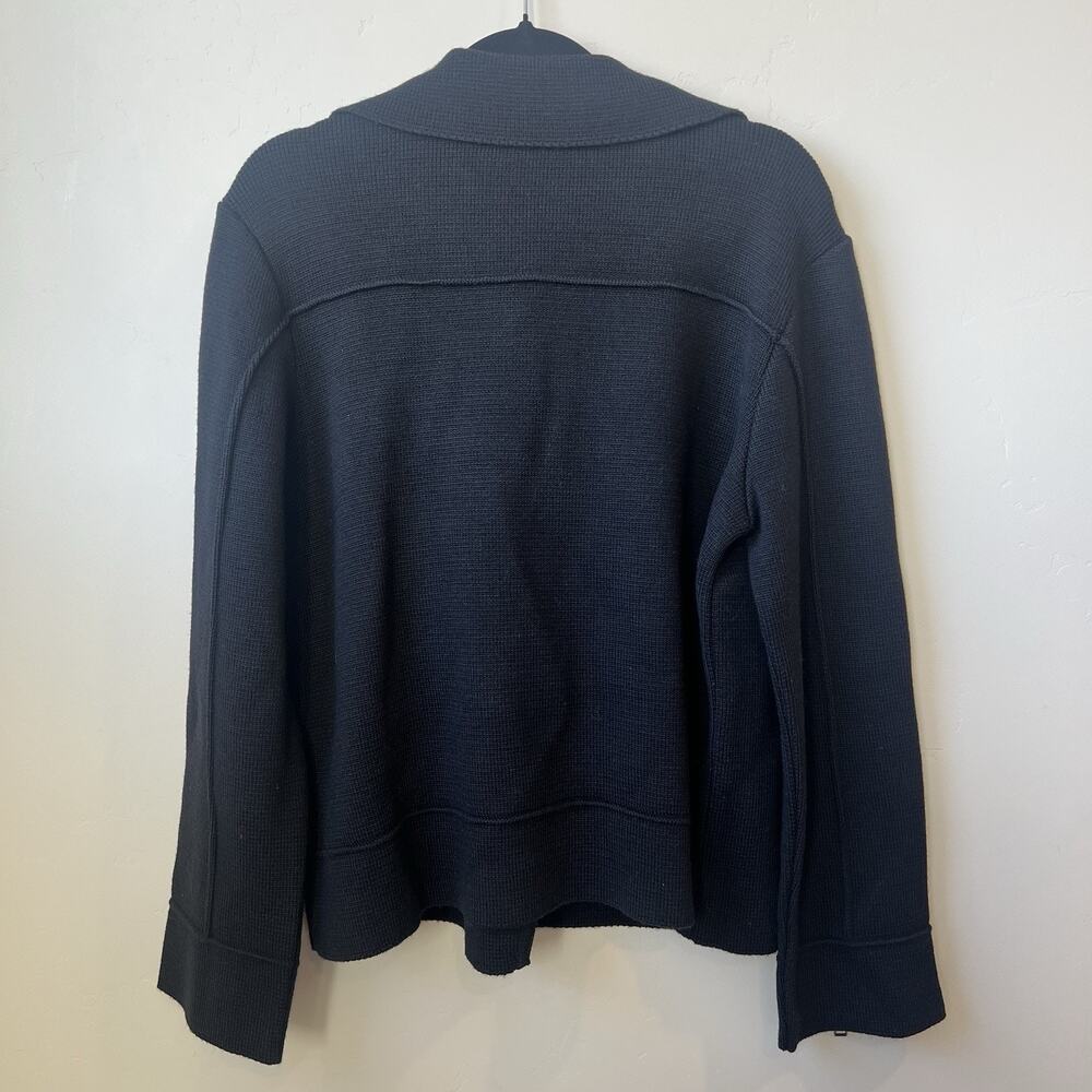 Hunkydory Stockholm Merino Wool Size L, Jacket Knit, Black, Heavy, Quiet Luxury - Picture 2 of 8